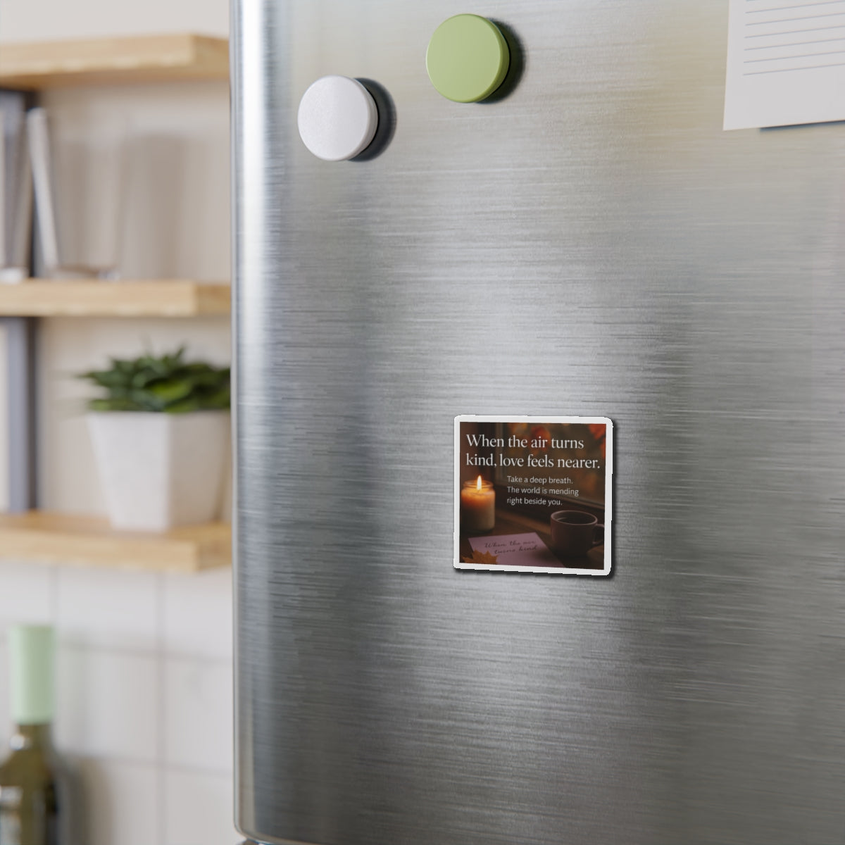 Inspirational Die-Cut Magnets - Cozy Home Decor, Motivational Quotes, Fridge Art, Gift for Friends, Positive Vibes