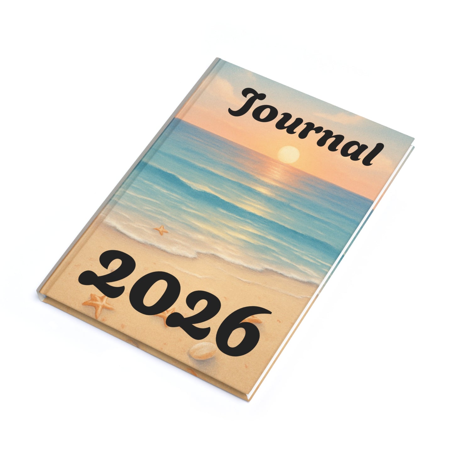 Seashell Sunset Journal A5 Hardcover | 2026 Beach Notebook