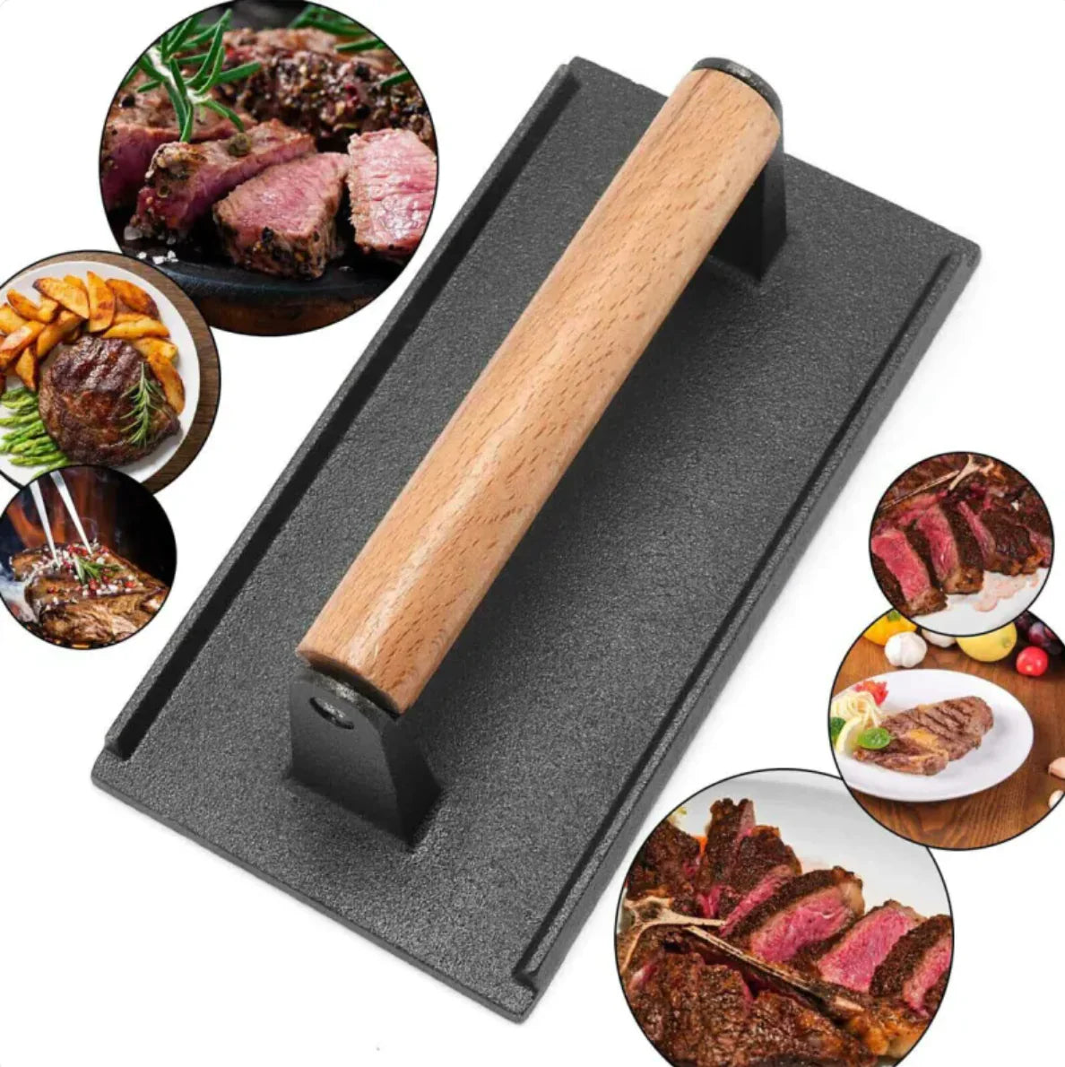 Cast Iron Steak Press