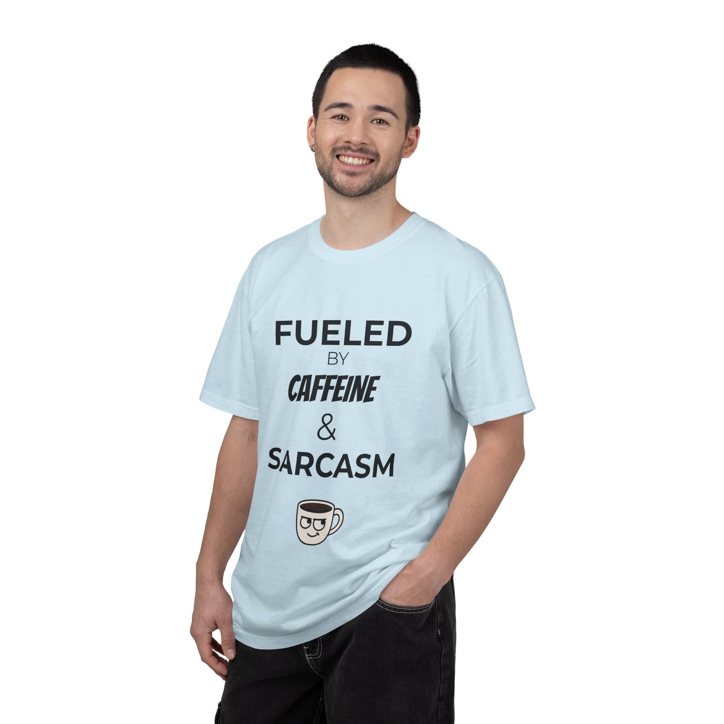 Caffeine & Sarcasm Tee, Funny Unisex T-Shirt, Coffee Lover Gift, Sarcastic Humor Apparel, Gift for Friends, Casual Everyday Wear