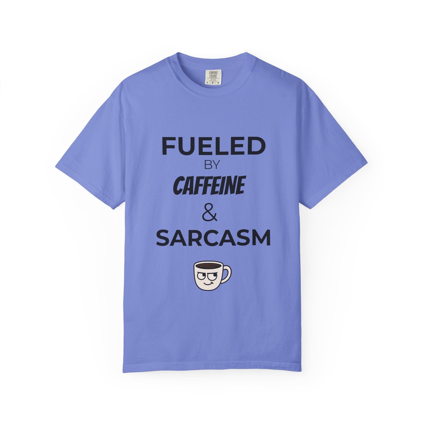 Caffeine & Sarcasm Tee, Funny Unisex T-Shirt, Coffee Lover Gift, Sarcastic Humor Apparel, Gift for Friends, Casual Everyday Wear