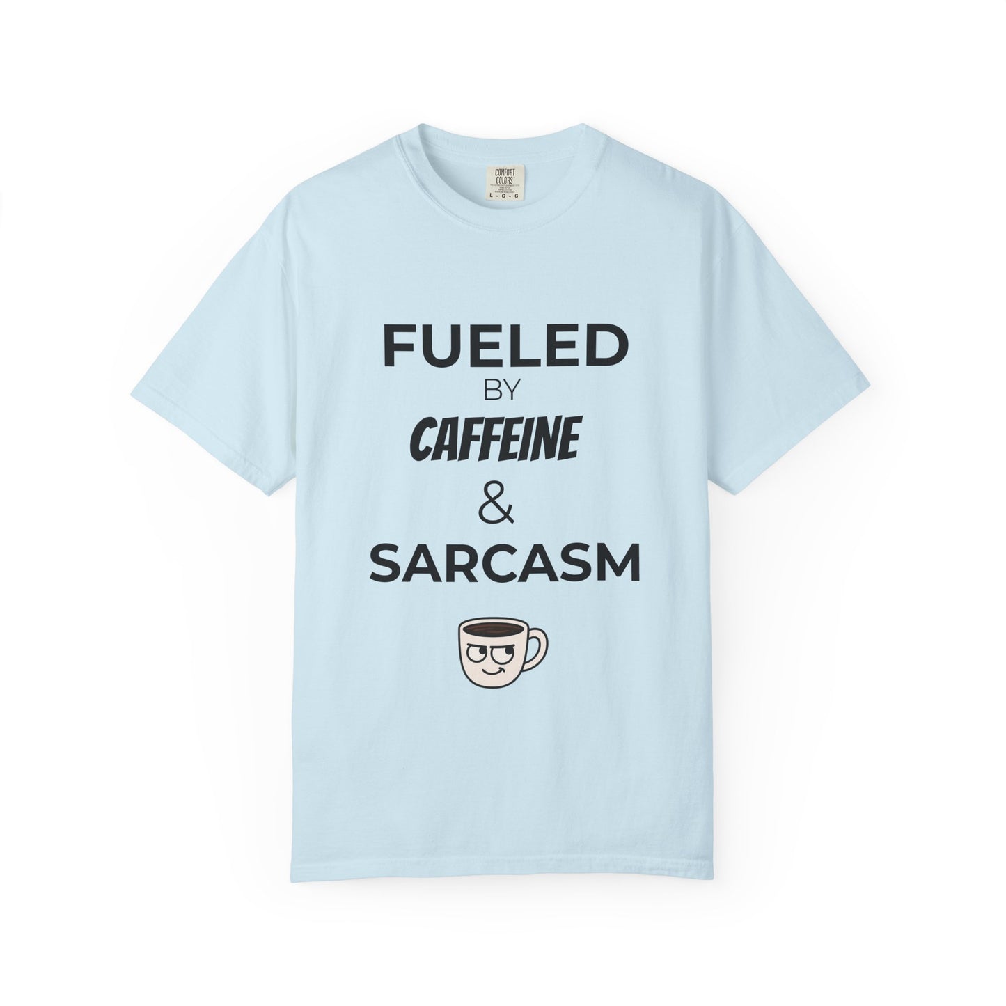 Caffeine & Sarcasm Tee, Funny Unisex T-Shirt, Coffee Lover Gift, Sarcastic Humor Apparel, Gift for Friends, Casual Everyday Wear