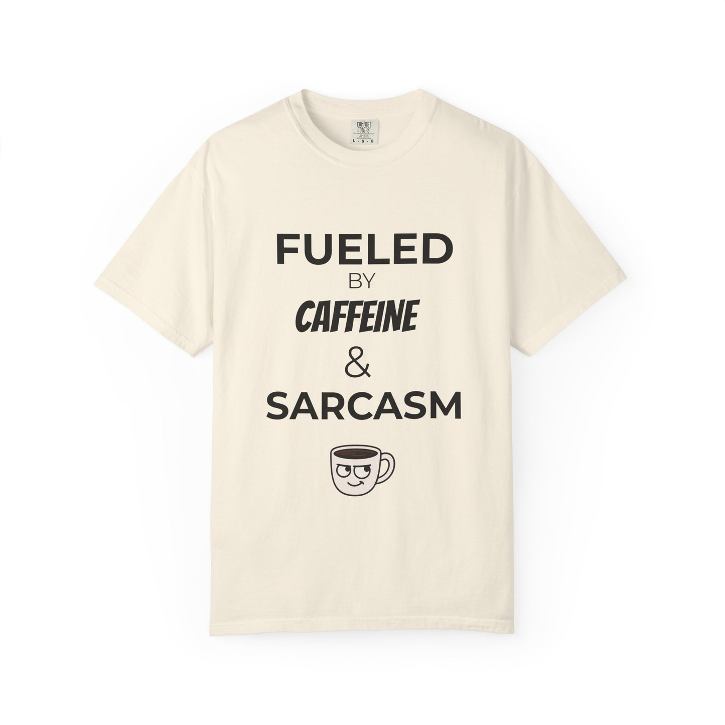 Caffeine & Sarcasm Tee, Funny Unisex T-Shirt, Coffee Lover Gift, Sarcastic Humor Apparel, Gift for Friends, Casual Everyday Wear