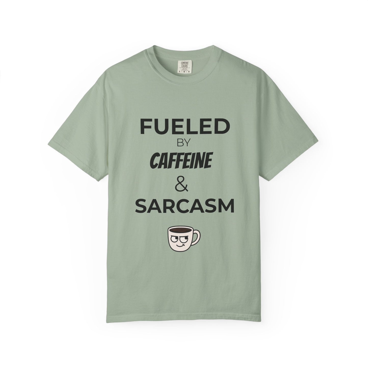 Caffeine & Sarcasm Tee, Funny Unisex T-Shirt, Coffee Lover Gift, Sarcastic Humor Apparel, Gift for Friends, Casual Everyday Wear