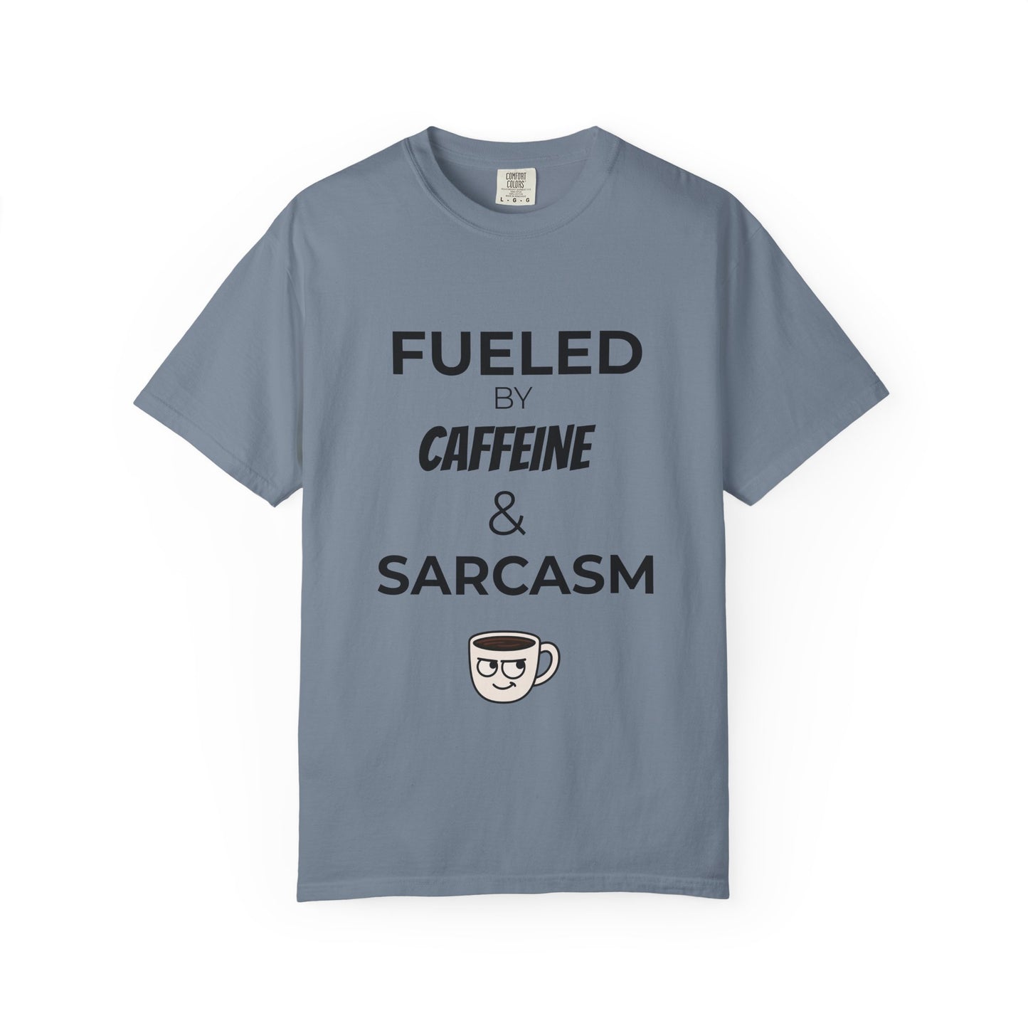 Caffeine & Sarcasm Tee, Funny Unisex T-Shirt, Coffee Lover Gift, Sarcastic Humor Apparel, Gift for Friends, Casual Everyday Wear