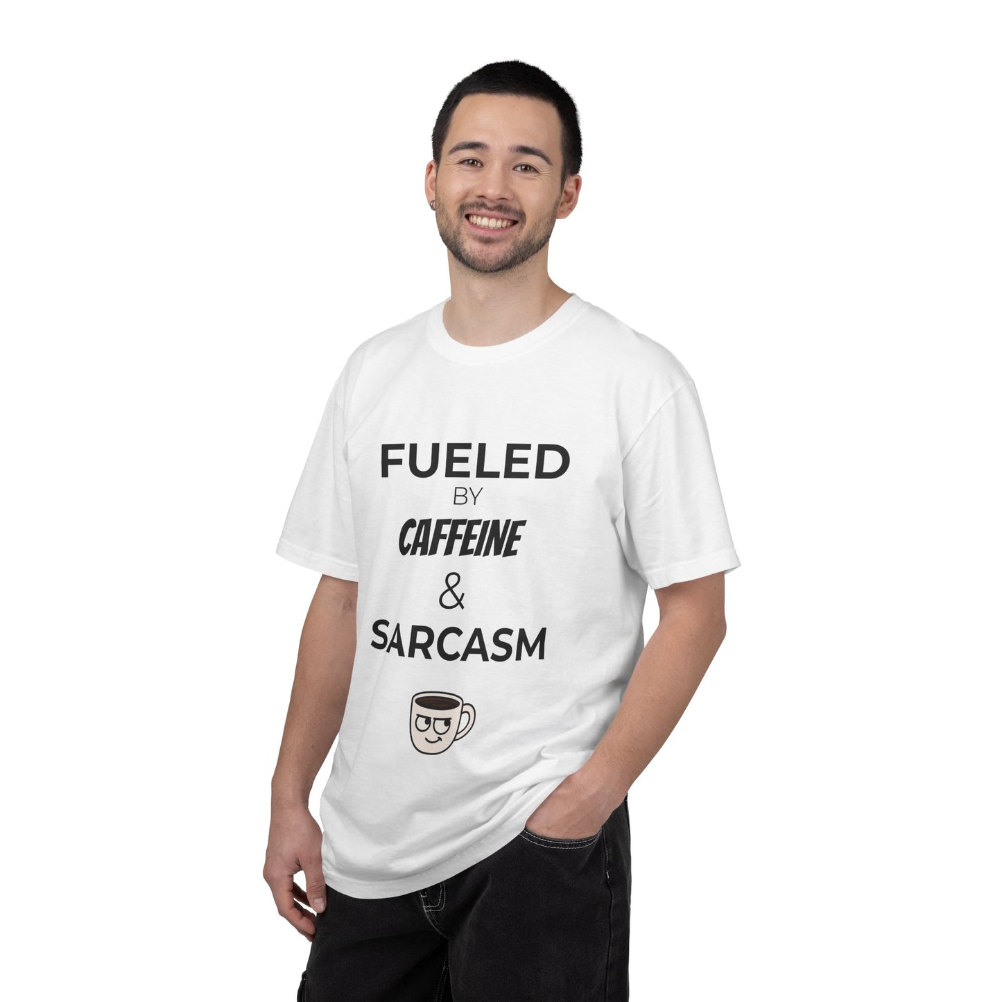 Caffeine & Sarcasm Tee, Funny Unisex T-Shirt, Coffee Lover Gift, Sarcastic Humor Apparel, Gift for Friends, Casual Everyday Wear