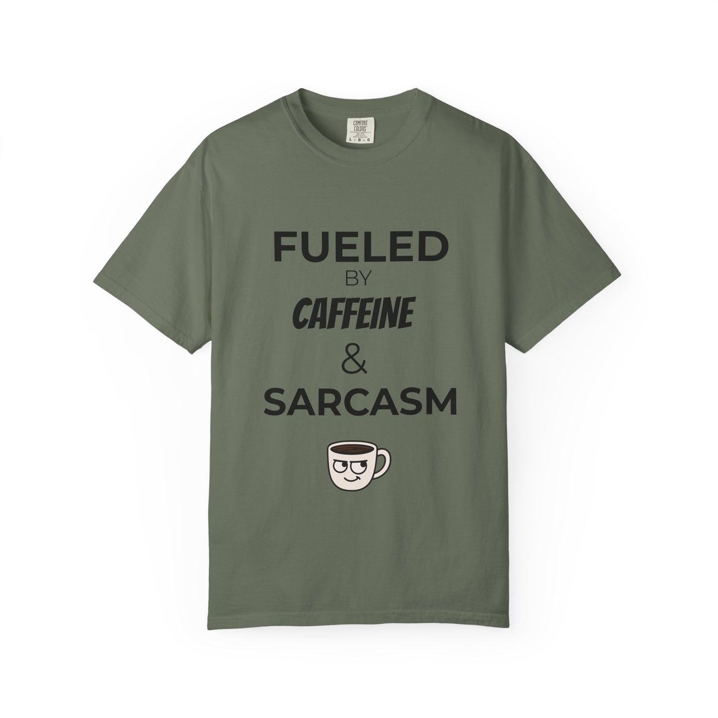 Caffeine & Sarcasm Tee, Funny Unisex T-Shirt, Coffee Lover Gift, Sarcastic Humor Apparel, Gift for Friends, Casual Everyday Wear