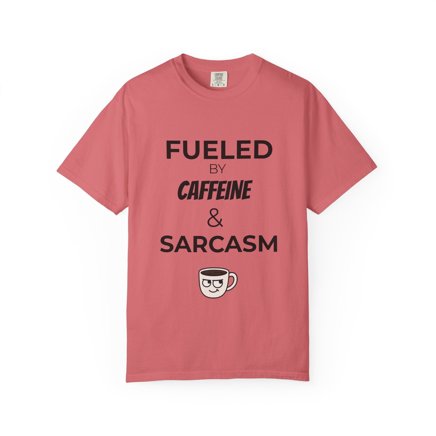 Caffeine & Sarcasm Tee, Funny Unisex T-Shirt, Coffee Lover Gift, Sarcastic Humor Apparel, Gift for Friends, Casual Everyday Wear