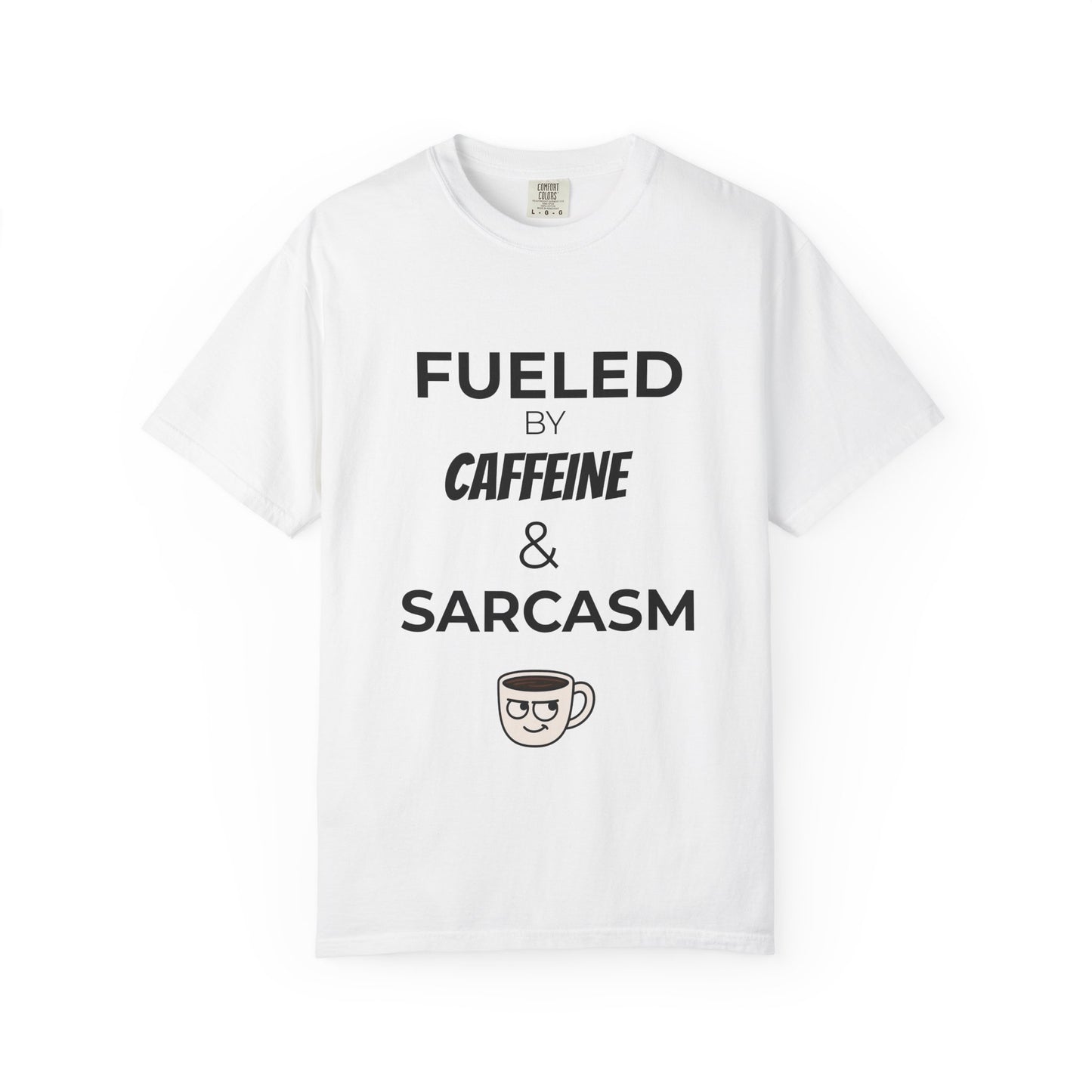Caffeine & Sarcasm Tee, Funny Unisex T-Shirt, Coffee Lover Gift, Sarcastic Humor Apparel, Gift for Friends, Casual Everyday Wear