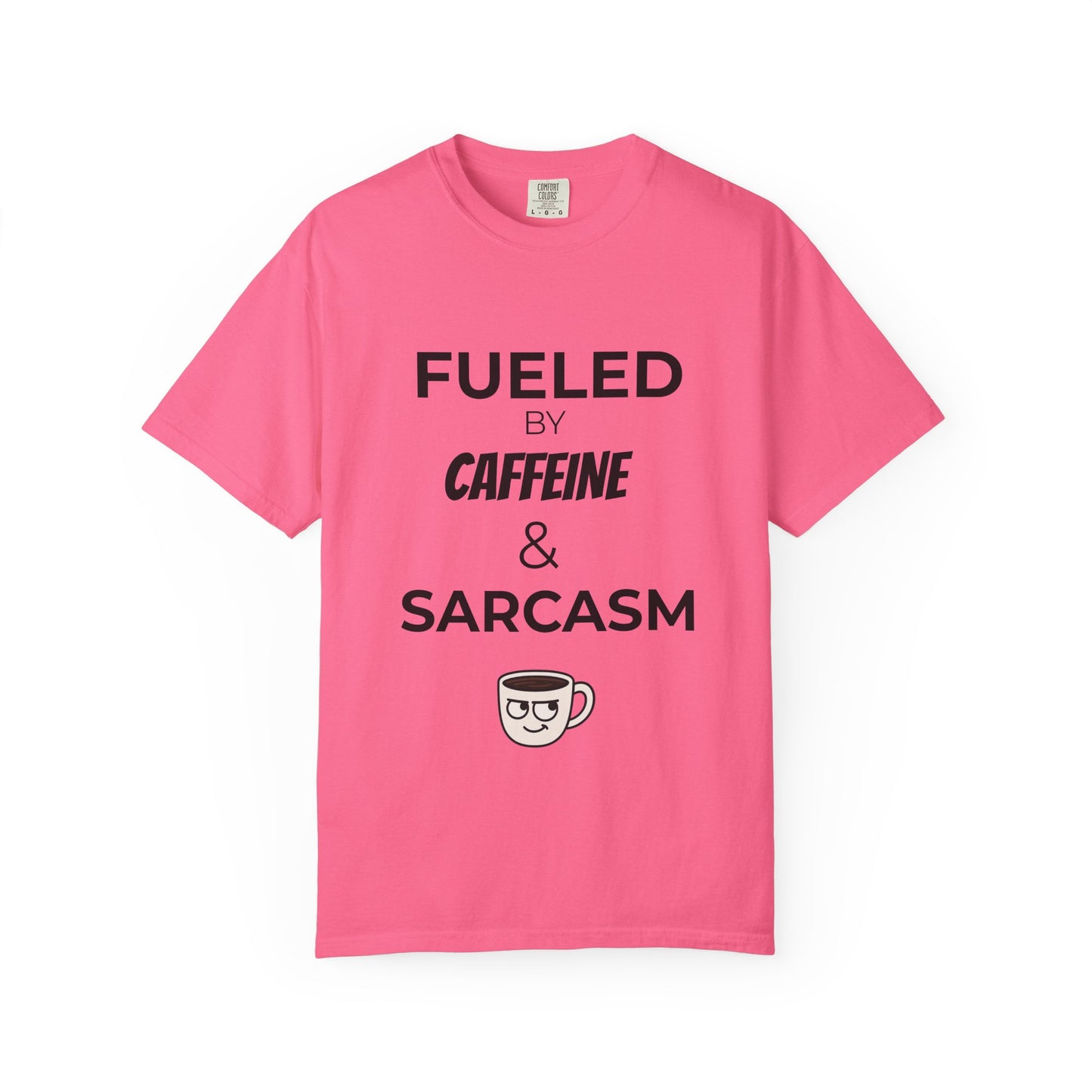 Caffeine & Sarcasm Tee, Funny Unisex T-Shirt, Coffee Lover Gift, Sarcastic Humor Apparel, Gift for Friends, Casual Everyday Wear
