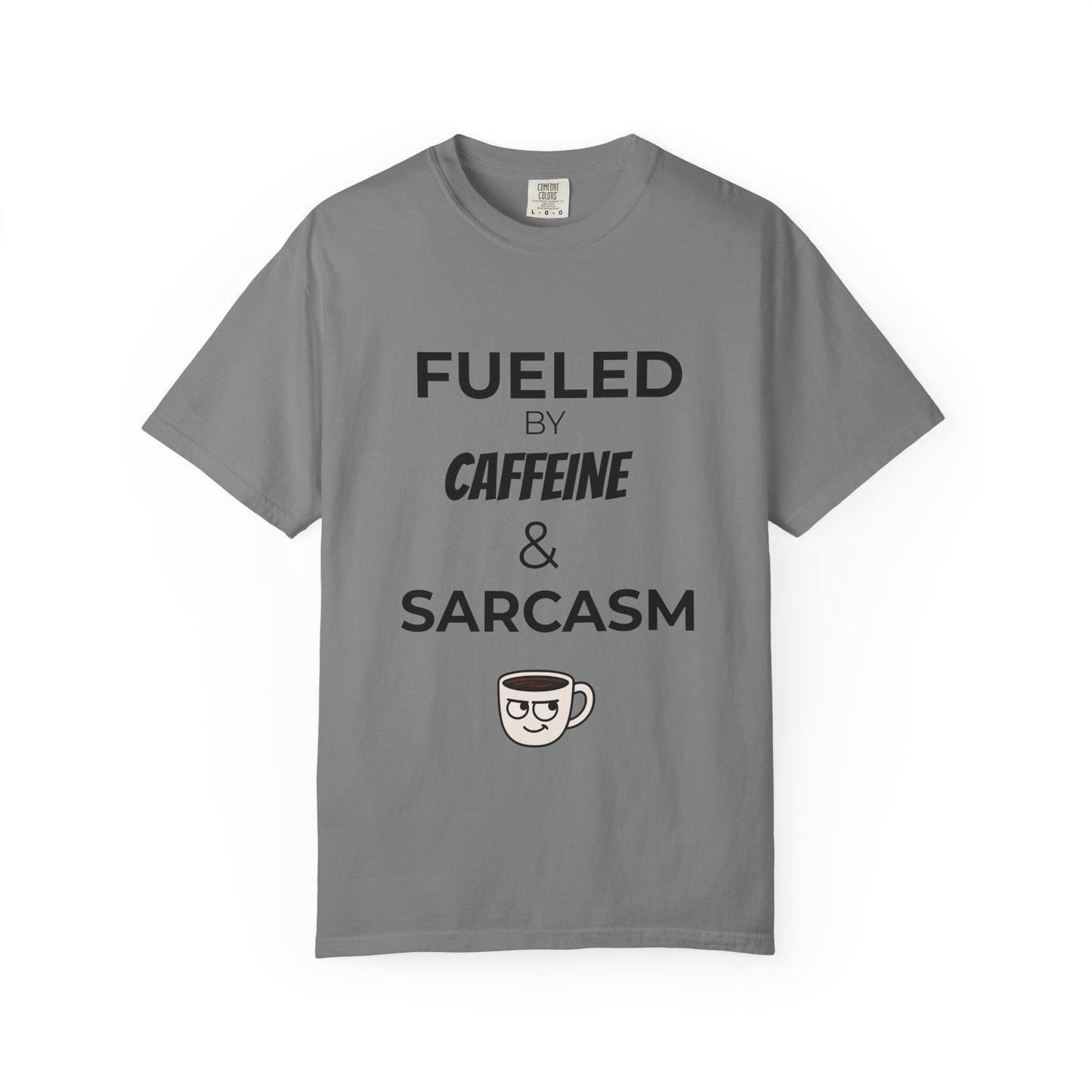Caffeine & Sarcasm Tee, Funny Unisex T-Shirt, Coffee Lover Gift, Sarcastic Humor Apparel, Gift for Friends, Casual Everyday Wear