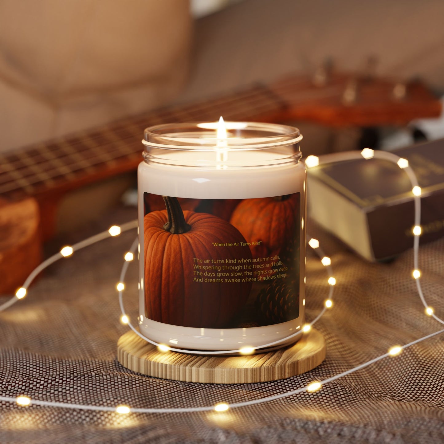 Cozy Autumn Scented Soy Candle, Pumpkin Spice Candle for Fall Decor, Eco-Friendly Candle, Gifts for Her, Halloween and Thanksgiving