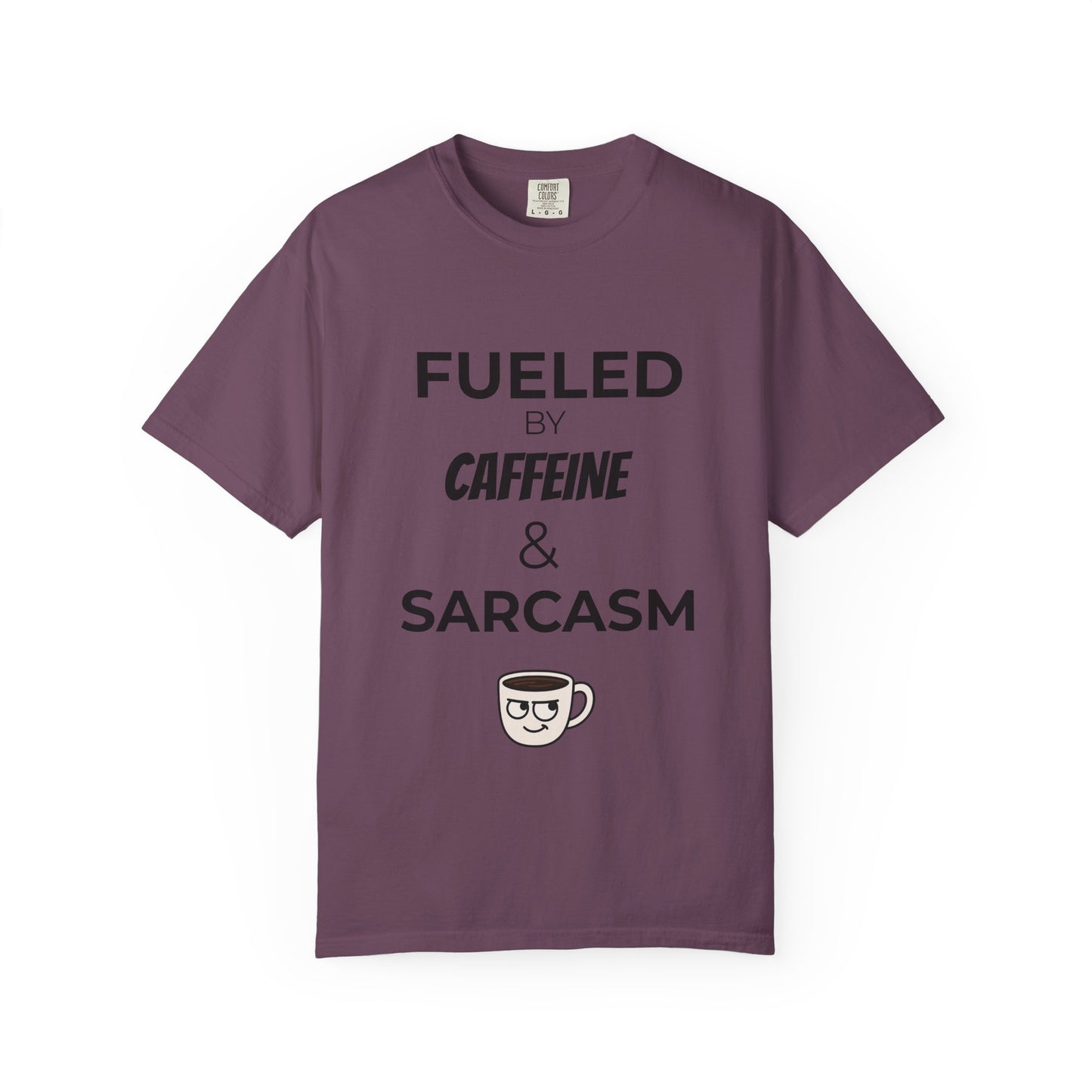 Caffeine & Sarcasm Tee, Funny Unisex T-Shirt, Coffee Lover Gift, Sarcastic Humor Apparel, Gift for Friends, Casual Everyday Wear