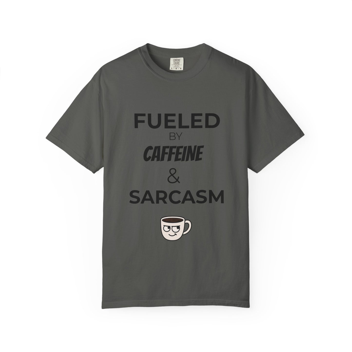 Caffeine & Sarcasm Tee, Funny Unisex T-Shirt, Coffee Lover Gift, Sarcastic Humor Apparel, Gift for Friends, Casual Everyday Wear