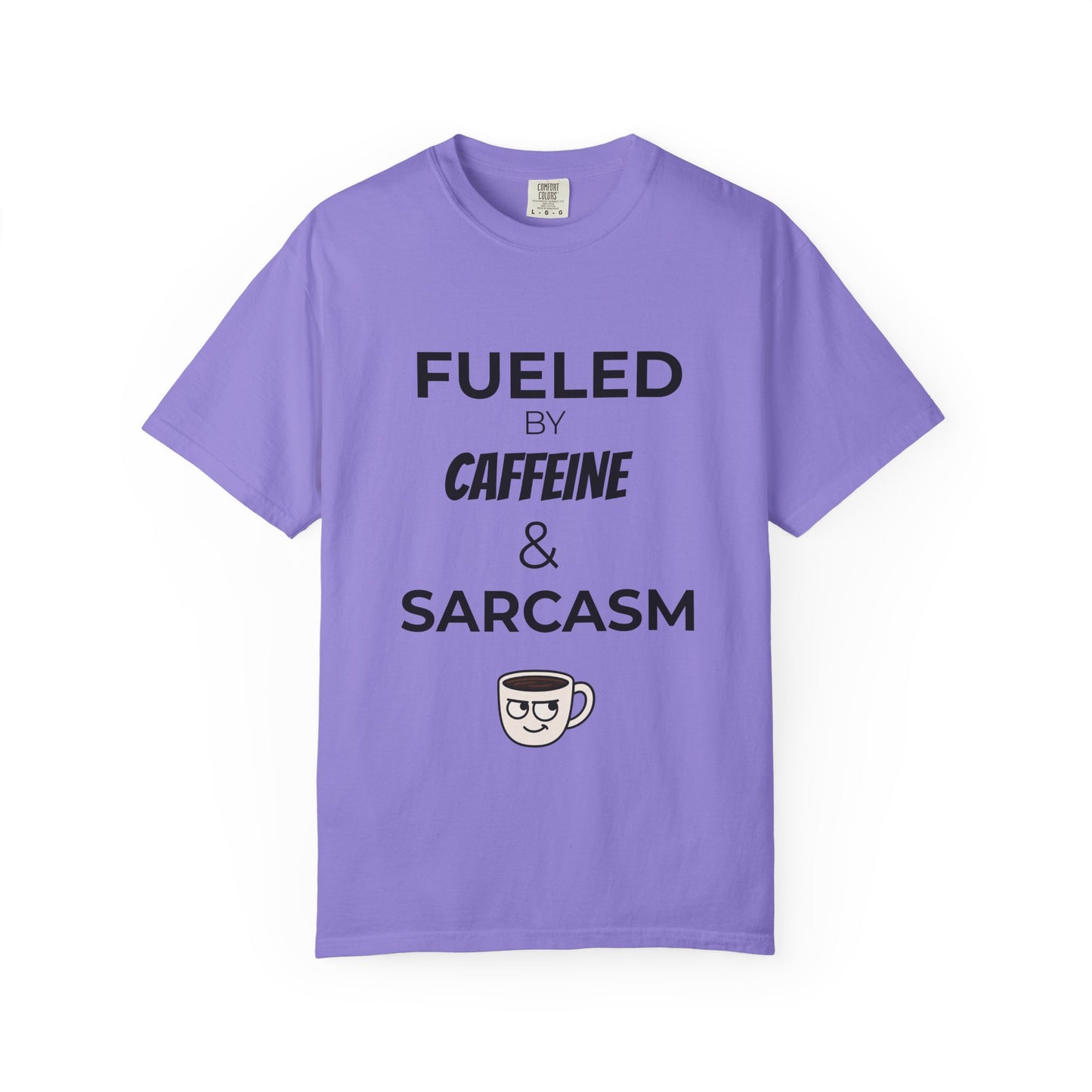 Caffeine & Sarcasm Tee, Funny Unisex T-Shirt, Coffee Lover Gift, Sarcastic Humor Apparel, Gift for Friends, Casual Everyday Wear