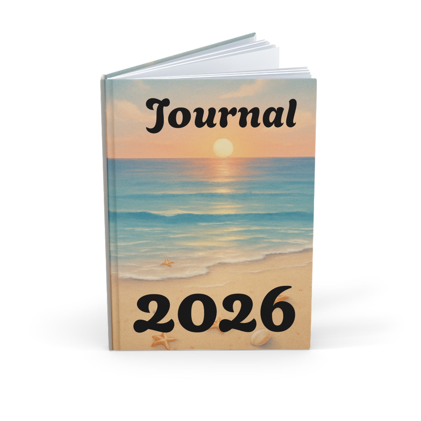 Seashell Sunset Journal A5 Hardcover | 2026 Beach Notebook